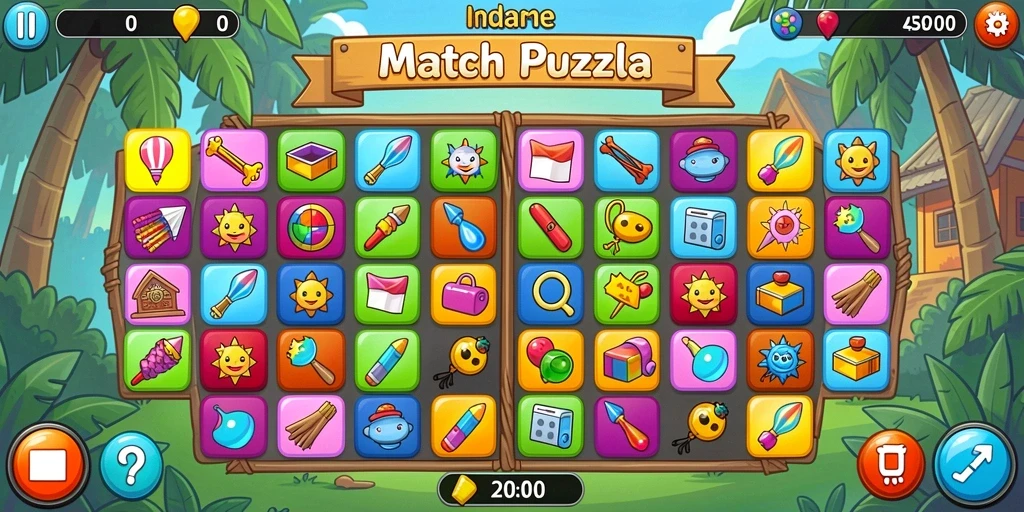 Screenshot menunjukkan grafis yang tajam dan warna yang cerah.