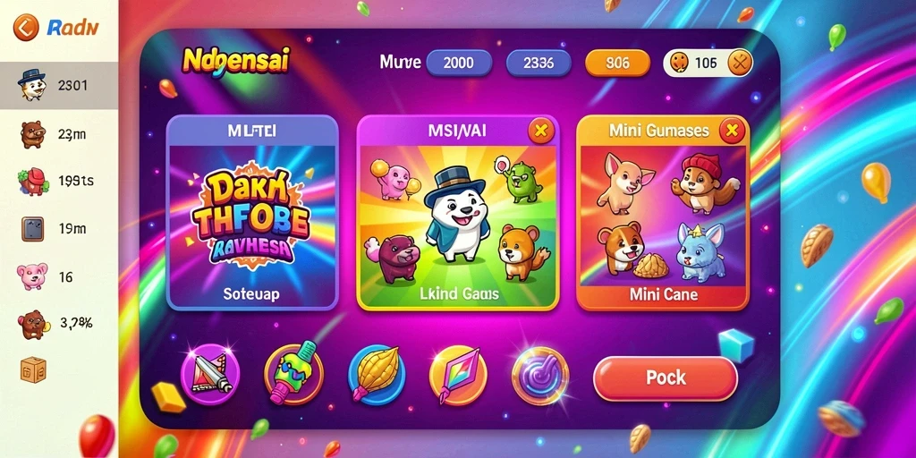 Tampilan grafis yang menarik dan penuh warna.