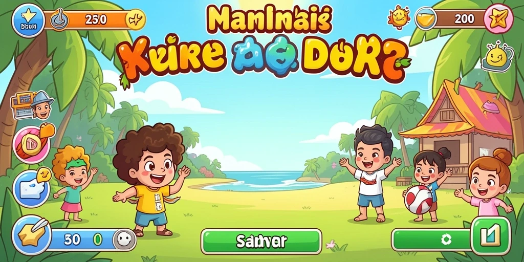 Tampilan awal game KAGANDAN yang menarik.